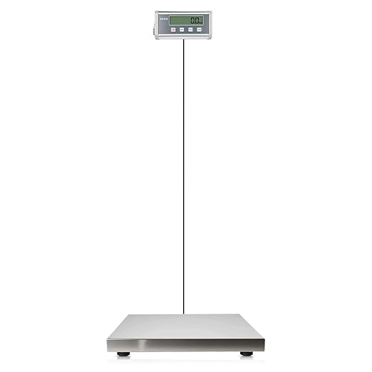 SIKE EPS660 Bariatric Floor Scale with Extra-Large Platform, SIKE Digital Postal Shipping Scale, 660 x 0.2lb(300kg x 0.1kg), 22" x 22" Platform, Stainless Steel, Heavy Duty