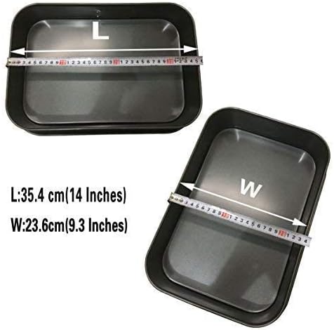 meleg otthon Springform Pan Cheesecake Pan Leakproof Cake Pan Bakeware Rectangle Nonstick Removable Bottom Black 10.6"D x 15.4"W x 3"H