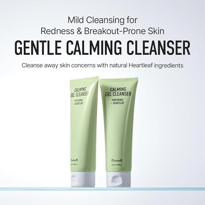 Parnell Panthenol Heartleaf Calming Gel Cleanser | 180ml / 6.08 fl.oz, soothing & moisturizing cleanser, korea skin care, korea beauty