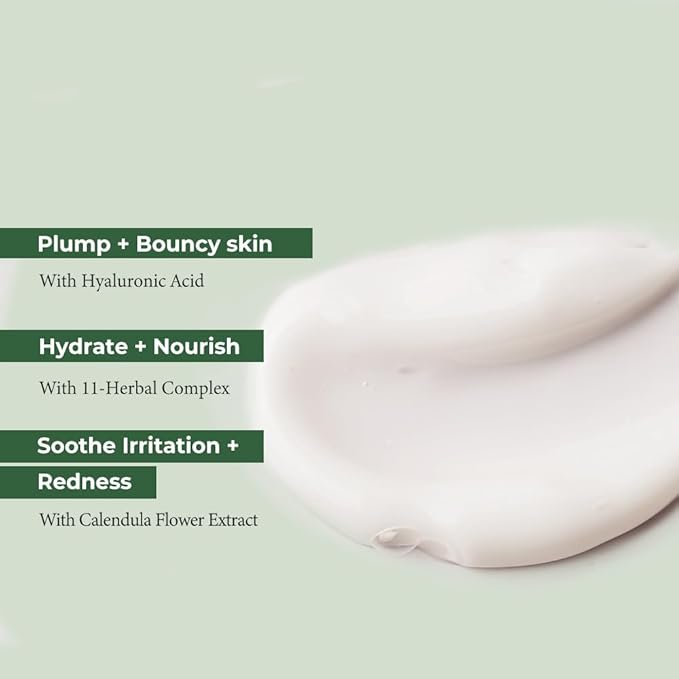 Original Wormwood Calming Watery Cream – Korean Lightweight Gel Moisturizer for Oily, Combination & Sensitive Skin, Hydrating Aloe & Squalane, Non-Greasy, Quick Absorbing, 3.38 oz.