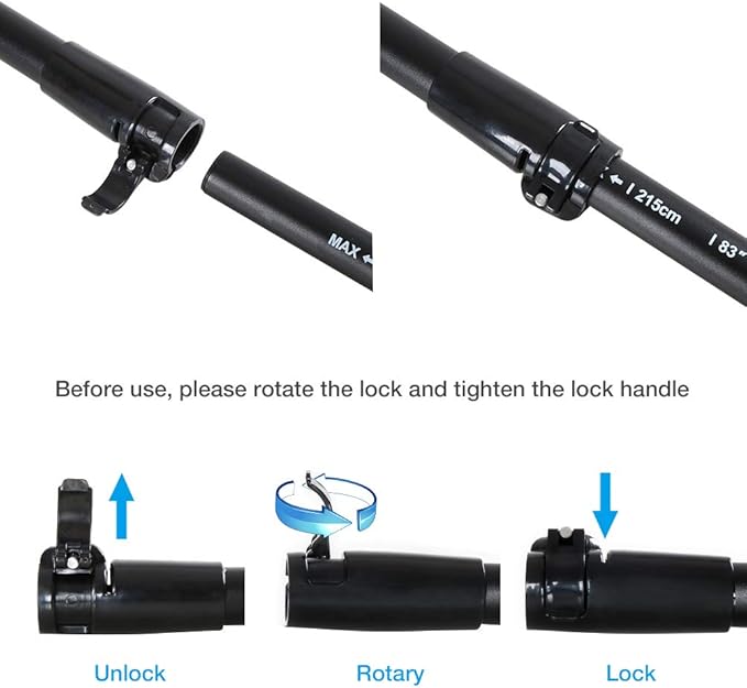 SUP Paddle - 3-Piece Adjustable Aluminium SUP Paddle with Glass Fiber Blade for Surfing, Floating, Water Sports