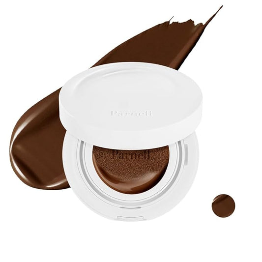 Parnell Cicamanu Serum Cushion 51C Suede 0.52 fl oz | Hydrating Serum Foundation for Soothing, Pore Blurring & Radiant Glass Skin | Lightweight Korean Cushion for Sensitive Skin | K-Beauty