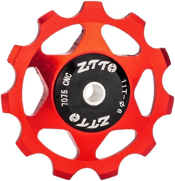 ZTTO Guide Pulley Bike Rear Derailleur Pulley Wheels, Colorful Aluminum Alloy 11T 13T CNC Road Bike Guide Roller Bicycle Derailleur 4mm 5mm 6mm for MTB, Road Bike