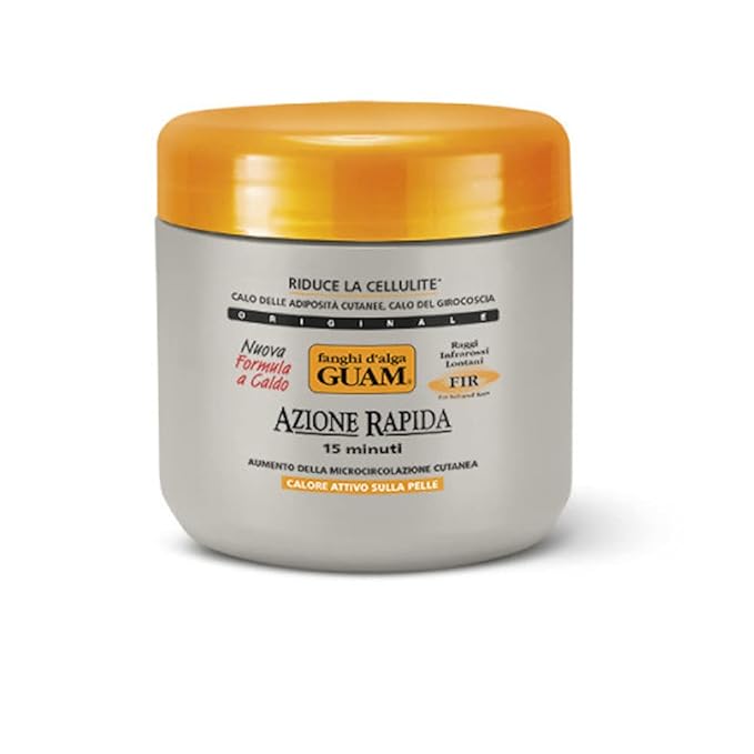 GUAM Anti Cellulite Seaweed Mud Infrared Body Wrap, FAST ACTION Hot Mud Body Mask with Tourmaline FIR, Skin Tightening Lipo Wrap for Cellulite Remover