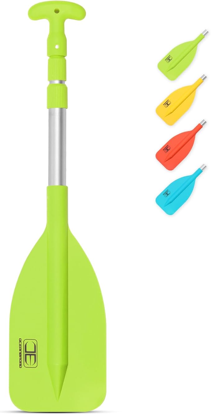 OCEANBROAD Telescoping Emergency Paddle 21''-42''(Assembling Required)/26''-54'' Aluminium Shaft for Kayaking Boating Canoeing River Tubing