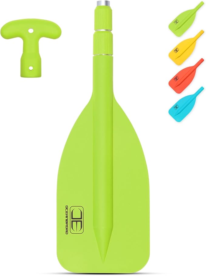 OCEANBROAD Telescoping Emergency Paddle 21''-42''(Assembling Required)/26''-54'' Aluminium Shaft for Kayaking Boating Canoeing River Tubing