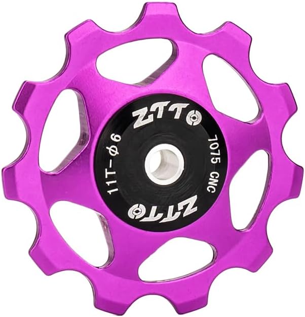 ZTTO Guide Pulley Bike Rear Derailleur Pulley Wheels, Colorful Aluminum Alloy 11T 13T CNC Road Bike Guide Roller Bicycle Derailleur 4mm 5mm 6mm for MTB, Road Bike