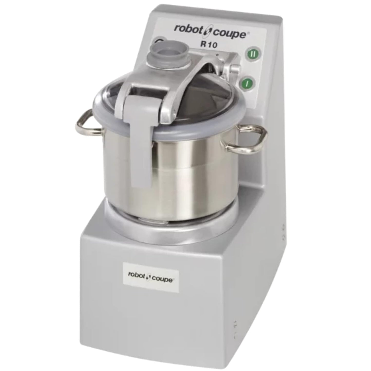 Robot Coupe R10 2-Speed Vertical Cutter Mixer Food Processor with 10 Quart Stainless Steel Bowl, 208-240v/3ph, Gray