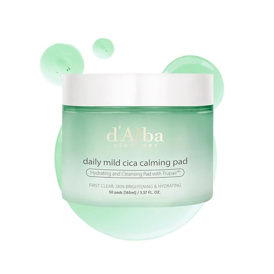 d'alba Piedmont Daily Mild Cica Calming Pad, Calming and Soothing Pads, Gentle Exfoliation