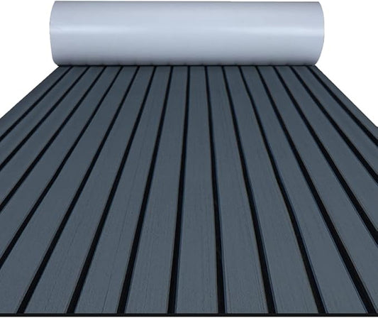 FOCEAN Boat Flooring EVA Foam Boat Decking Faux Teak Marine Flooring Boat Mat Boat Carpet Sheet for Motorboat RV Yacht Kayak Surfboard, 94.5"x 47.2"/35.4"/23.6"/15.7"
