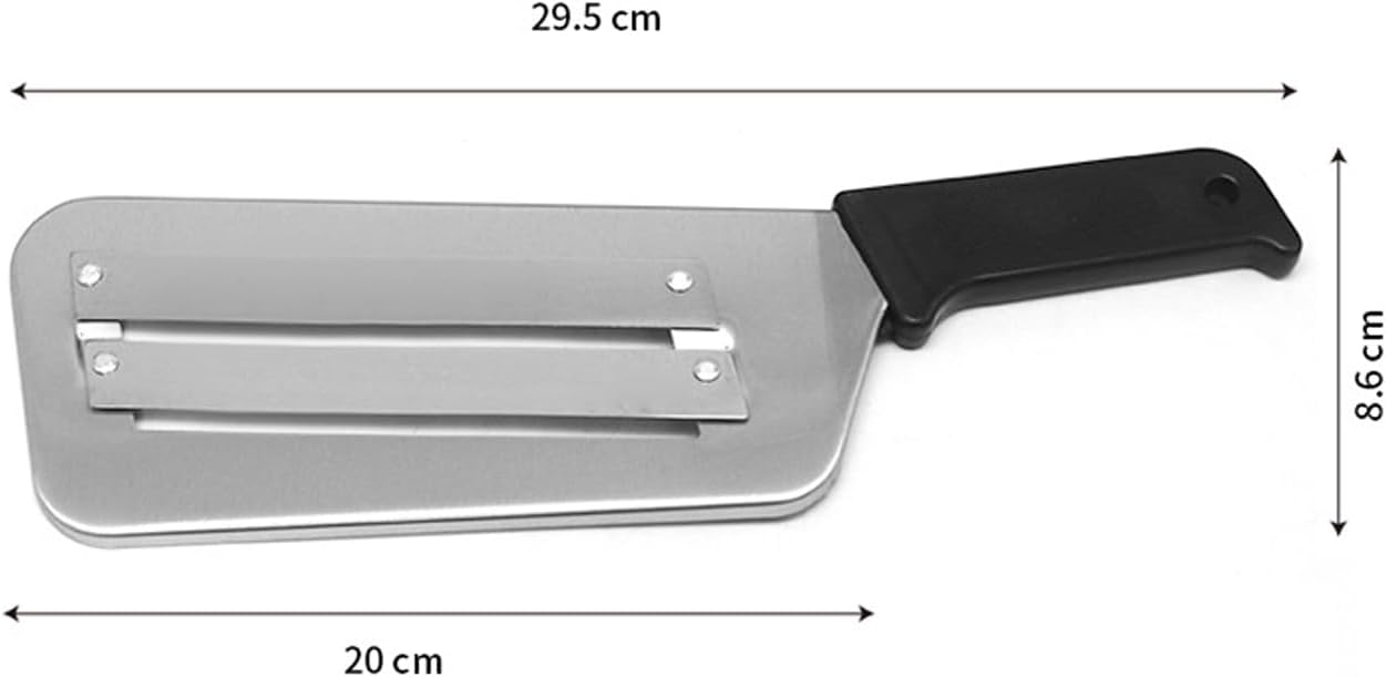 Dual Blade Julienne Cutter, Stainless Steel Shredder Slicer, Stainless Steel Cabbage Shredder for Coleslaw, Cabbage Slicer, Suitable for Vegetables and Fruits (Black)