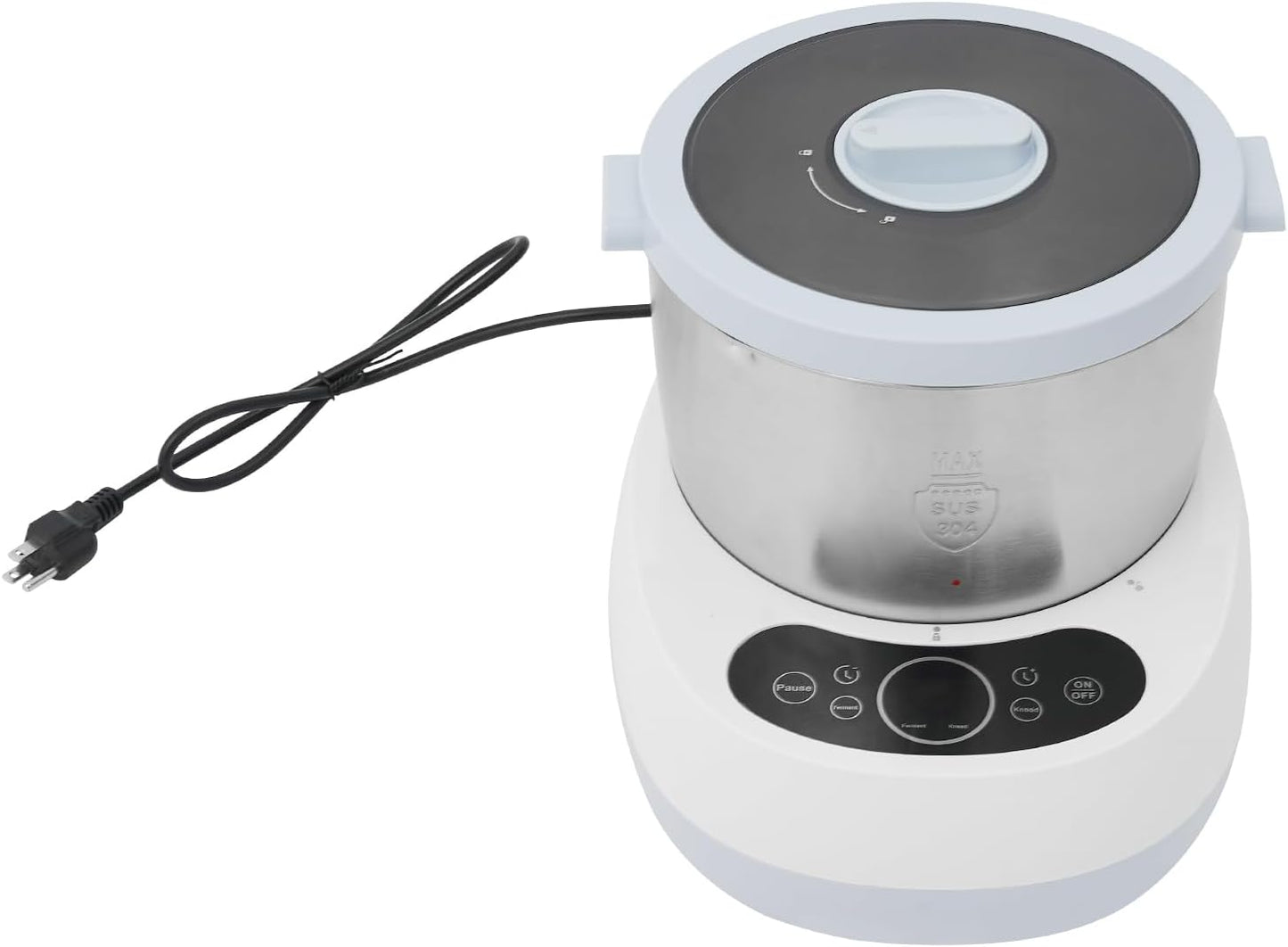 Electric Dough Maker with Ferment Function, 5L/ 4.5Qt 230W 304 Stainless Steel Dough Mixer Machine, Commercial Bread Mixer for Roti Bread Pizza Baking Dumpling Dough & Sourdough(Blue)