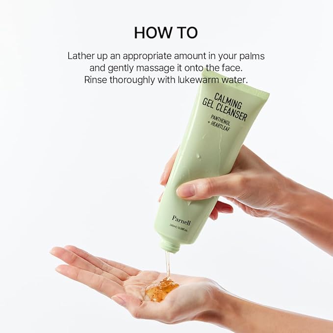 Parnell Panthenol Heartleaf Calming Gel Cleanser | 180ml / 6.08 fl.oz, soothing & moisturizing cleanser, korea skin care, korea beauty