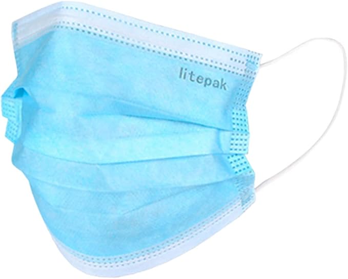 Litepak 500pcs Premium Disposable Face Mask SOFT 3ply Nose Wire