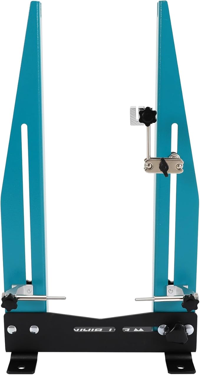 Bicycle Wheel Truing Stand, Bike Repair Truing Bearing Stand with 360° Swivel Dual Adjustment & Thickened Base, Professional Bicycle Wheel Repair Steel Bearing Bracket Rim for Wheels up to 3.5"-5.9"