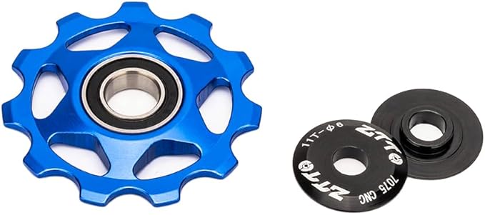 ZTTO Guide Pulley Bike Rear Derailleur Pulley Wheels, Colorful Aluminum Alloy 11T 13T CNC Road Bike Guide Roller Bicycle Derailleur 4mm 5mm 6mm for MTB, Road Bike