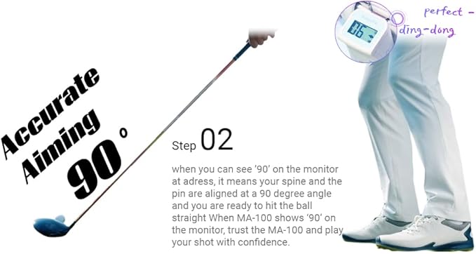 See Directions Digitally! Golf Aiming Device White