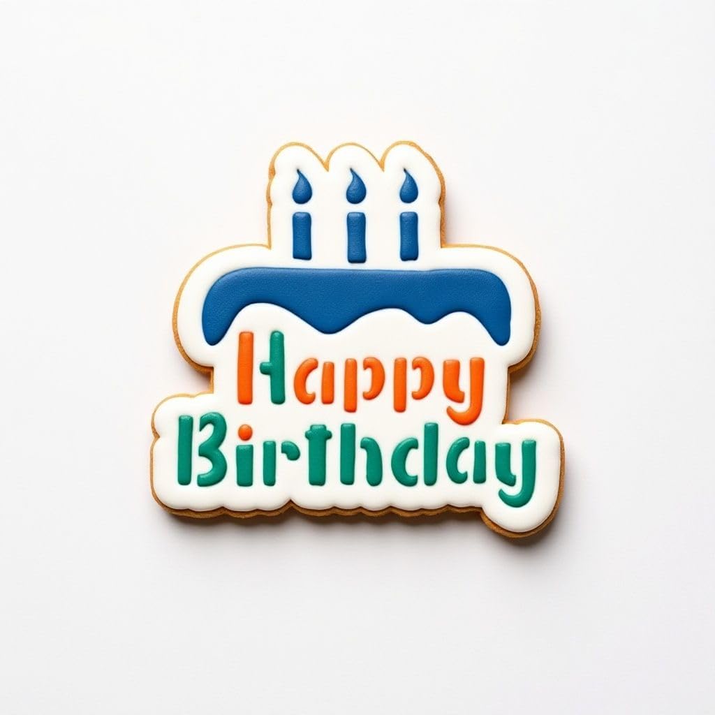 Birthday Cake Cookie cutter and stencil set Baking stencils and cutters bundle DIY bakery decorating kit Cookie cutter with stencils Icing stencil and cookie cutter combo(Birthday Cake)