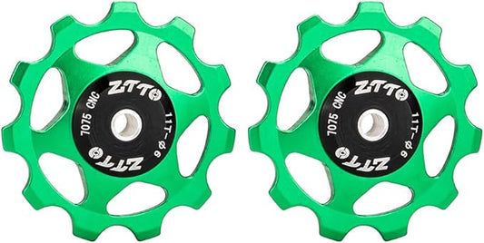 ZTTO Guide Pulley Bike Rear Derailleur Pulley Wheels, Colorful Aluminum Alloy 11T 13T CNC Road Bike Guide Roller Bicycle Derailleur 4mm 5mm 6mm for MTB, Road Bike