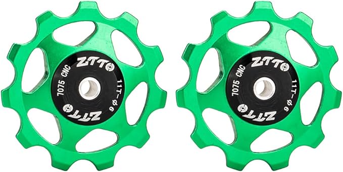 ZTTO Guide Pulley Bike Rear Derailleur Pulley Wheels, Colorful Aluminum Alloy 11T 13T CNC Road Bike Guide Roller Bicycle Derailleur 4mm 5mm 6mm for MTB, Road Bike