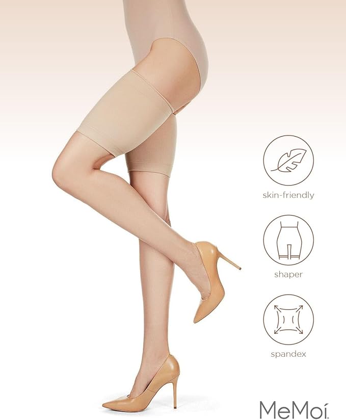 MeMoi Women's Bodysmoothers Anti Thigh Chafing Thigh Bands, Prevents Chafing, Eliminates Irritation and Friction - Sizes S-Q1