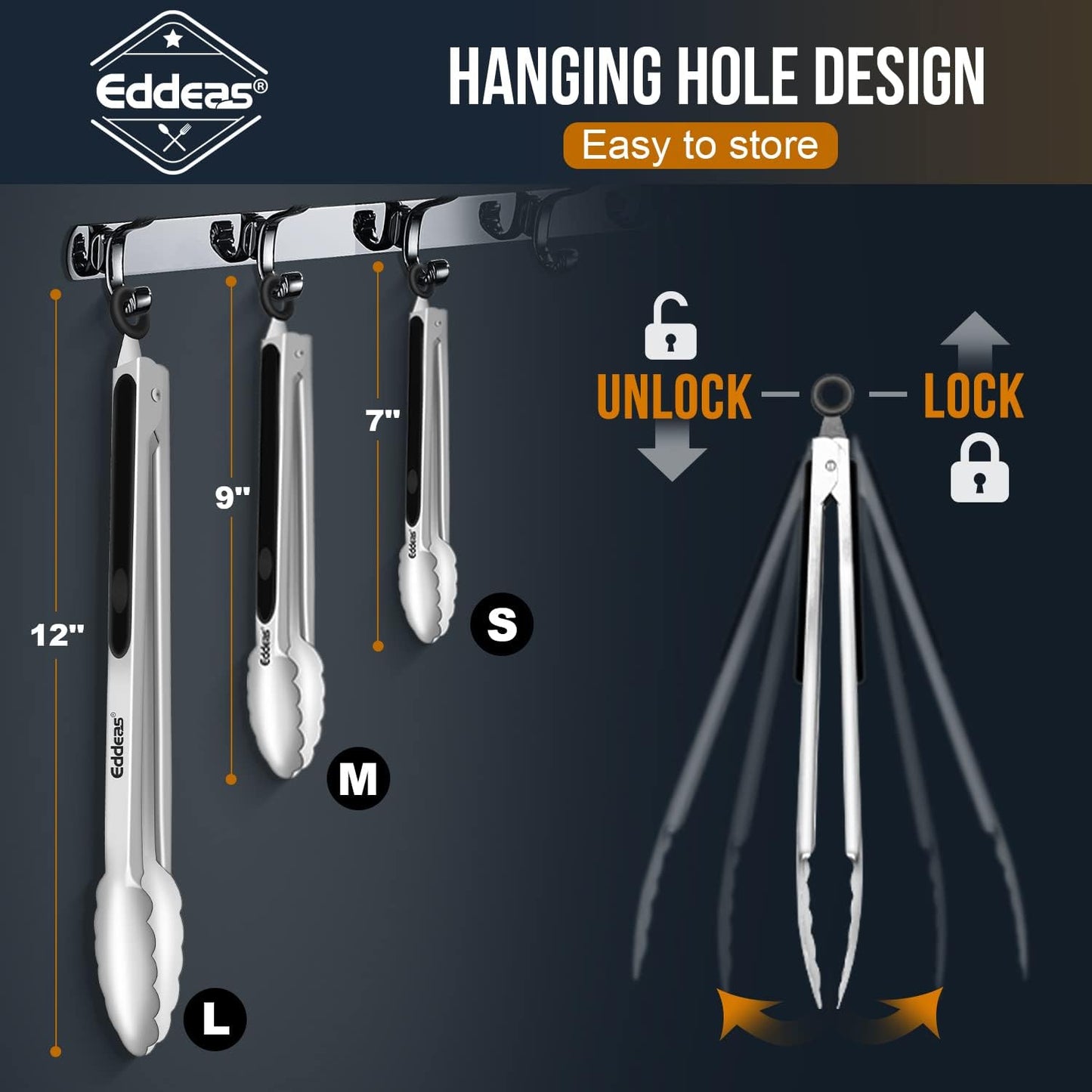 Small Tongs For Cooking, Mini 7 inch Kitchen Tongs -Heat Resistant 600 Degrees Stainless Steel and Non-Slip handle - Perfect for Cooking, Salad, Pasta, Steaks, Vegetables,Dishwasher safe