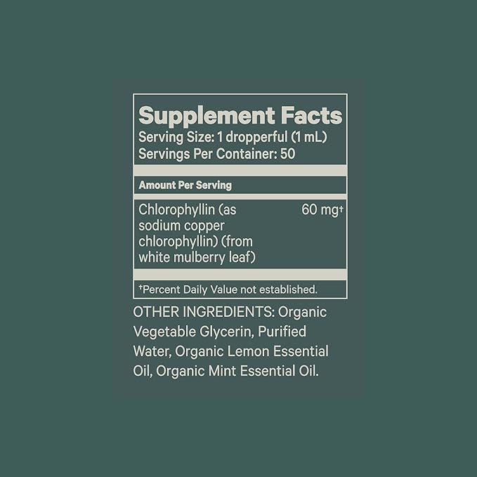 Juna Chlorophyll Liquid Drops (2-Pack) - 3X Potency Concentration - Detox, Debloat, Cleanse, Internal Deodorant, Energy & Cellular Support Supplement - Fresh Minty Lemon Taste