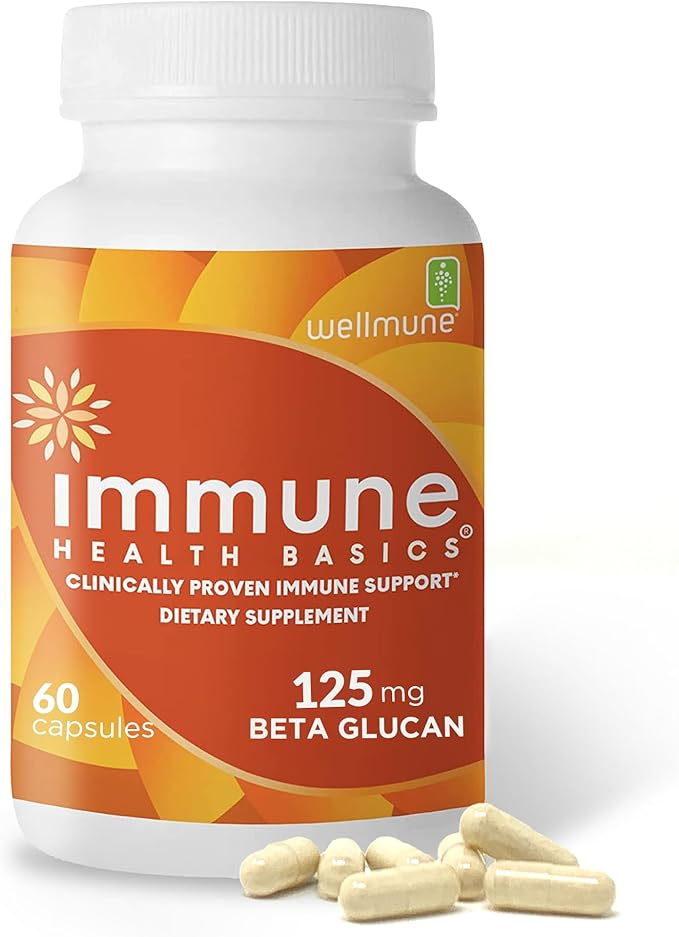 Ultra Strength Immunity - Clinically Proven Immune Support - Wellmune Highly Purified Beta Glucan - Gluten-Free, Non-allergenic, Non-GMO and Vegan Capsules - 60 Capsules, 125 mg