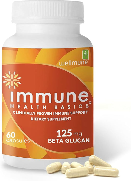 Ultra Strength Immunity - Clinically Proven Immune Support - Wellmune Highly Purified Beta Glucan - Gluten-Free, Non-allergenic, Non-GMO and Vegan Capsules - 60 Capsules, 125 mg