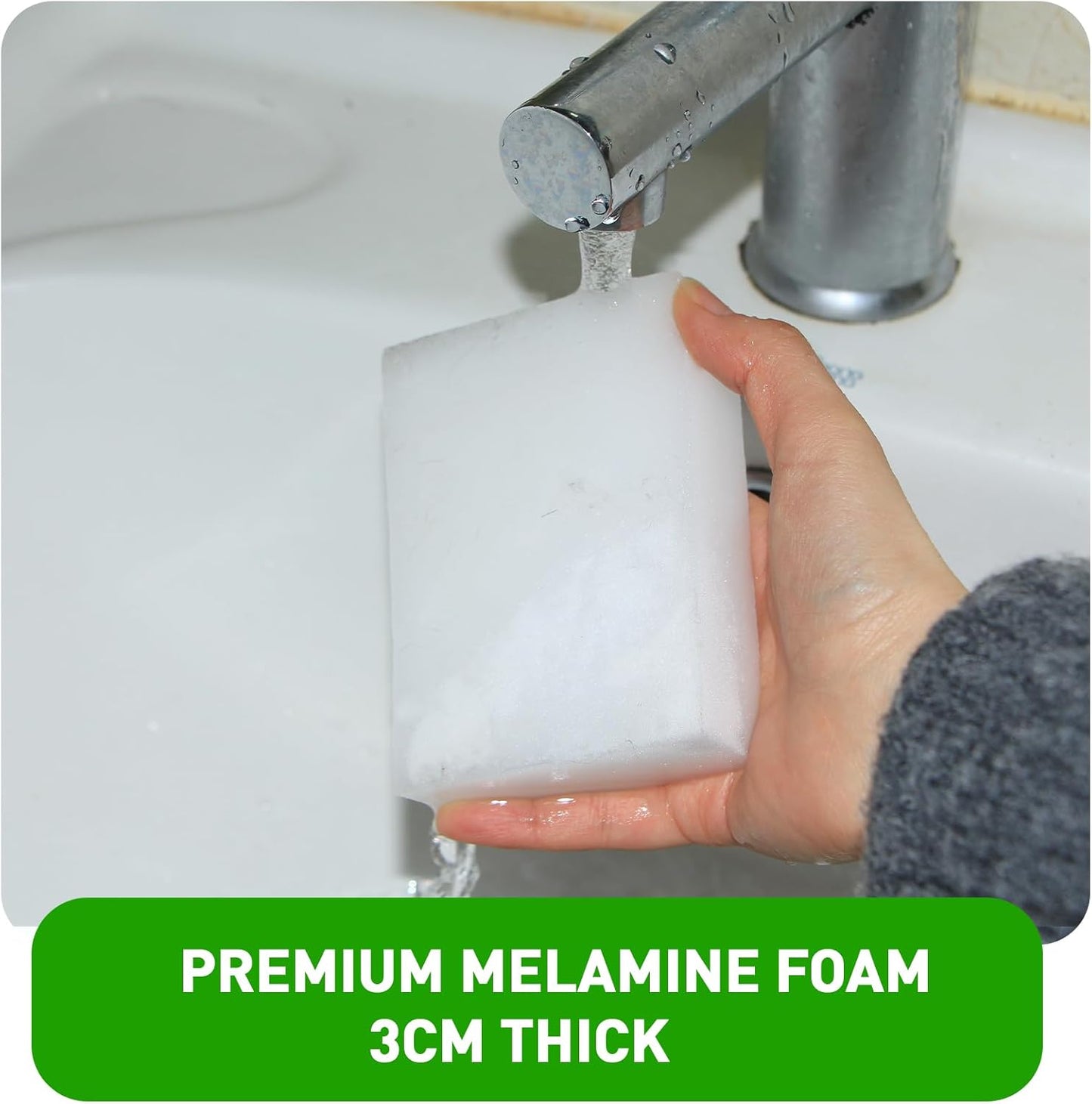 28 Pack Melamine Sponge Thick Melamine Foam in Bulk 2X Thicken Multi-Functional Sponge Eraser for Kitchen Bathroom Sink Tile Office 3.94x 2.76x 1.18in