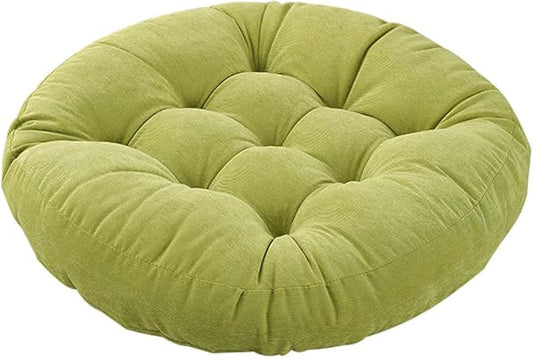 Tiita Round Cushion 22"x22" Floor Seat Pillows Meditation Pillow for Seating on Floor Windows Pad for Yoga Living Room Sofa Balcony Indoor Outdoor, Green