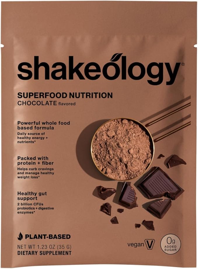 Shakeology 0g Added Sugar Sampler Pack Vegan & Whey Protein Powder, Gluten Free Superfood Protein Shake with Supergreens, Probiotics for Gut Health, Adaptogens, Vitamins, 16g Protein per Serving