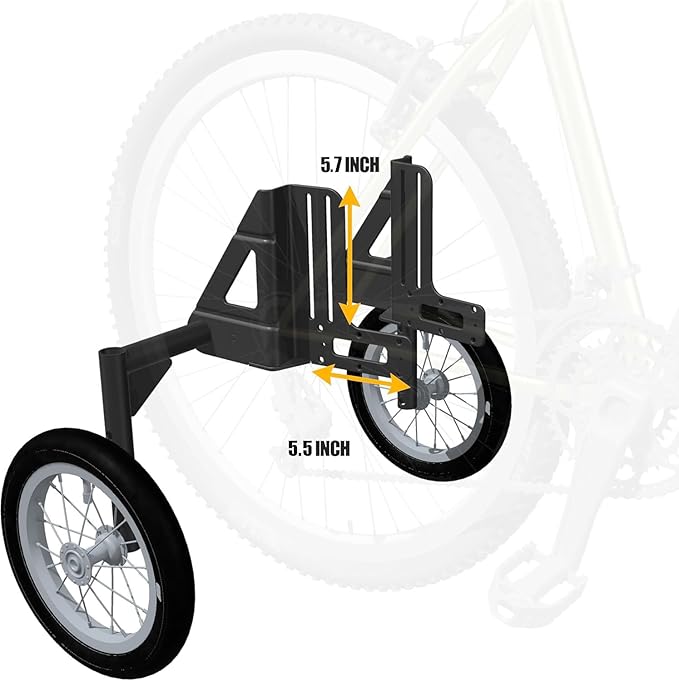 CyclingDeal Adjustable Adult Bicycle Bike Stabilizers Training Wheels Fits 24" to 29" - Quality Heavy Duty-Max Weight up to 120kg/265 lbs.