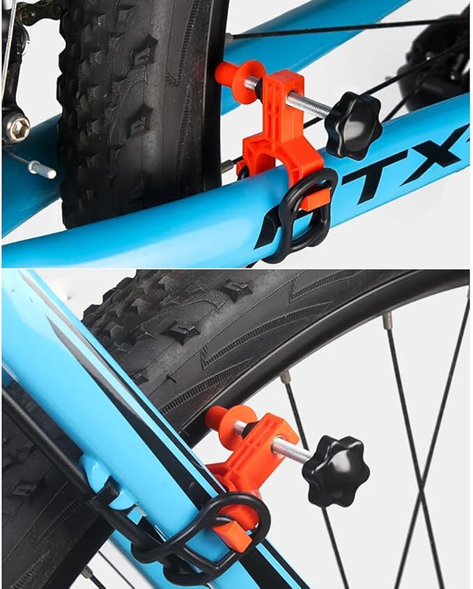 Portable Bicycle Wheel Truing Stand Bike Mini Rims Adjustment Repair Mount Tools Spoke Wrench Black