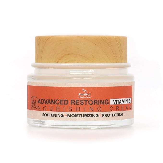 Facial Moisturizer Vitamin E Cream Advanced Restorring Tightening and Lifting Vitamin A C E Retinol Collagen Hyaluronic Acid Anti-Aging Wrinkle Correction Hydrating Brightening 50ml 1.7fl oz