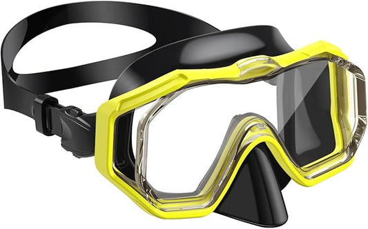 W WSTOO Kids Swim Goggles with Nose Cover,Snorkel Diving Swimming Mask for Youth 5-15,HD 3-Window Wide Vision Anti-Shattered Lens Anti-Fog&Leak
