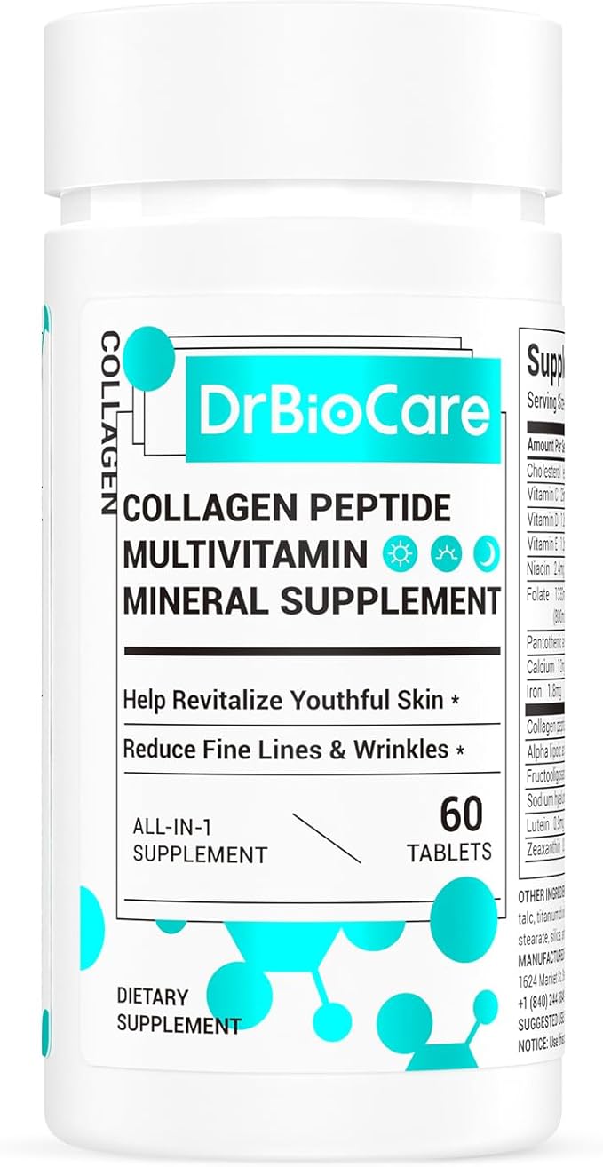 Collagen Peptides for Women, Beauty Vitamin & Mineral Supplement,Contains Vitamin D3, Probiotics for Women & Collagen Peptides,Vitamin B Complex,Vitamin E 60 Tablets