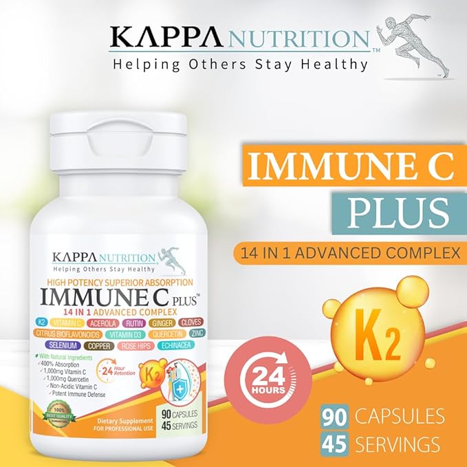 Quercetin 1,000mg, Vitamin C 1,000mg, Zinc 50mg, Vitamin D3 5,000iu, Selenium, Copper, Acerola, Ginger, Rutin, Bitter Orange, Rose Hips, Echinacea, Immune C Plus, 14 in 1 Immune C Plus (60 Count)