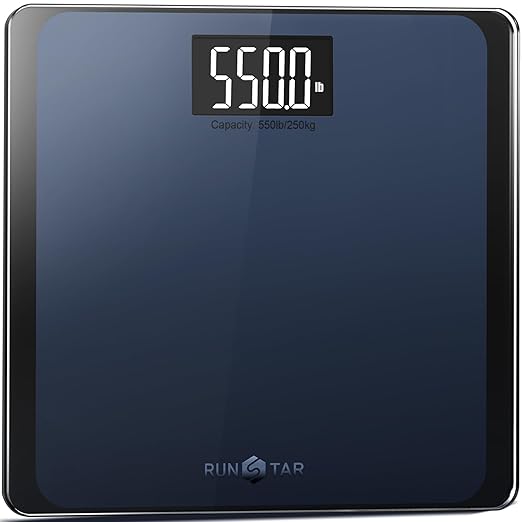 550lb Bathroom Digital Scale for Body Weight with Ultra-Wide Platform and Large LCD Display, Accurate High Precision Scale with Extra-High Capacity