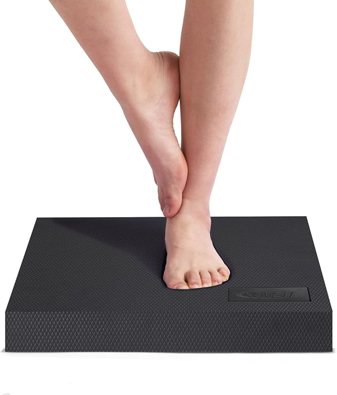 nuveti Large Balance Pad - TPE Non-Slip Mat for Fitness & Balance Exercises,Yoga, Physical Therapy, Knee Cushion Slip Resistant Foam Mat for Yoga & Balance Training, Board Foam for Strength Training, Kneeling Pads for Home Gym Exercise(20''x16''x2.4'')