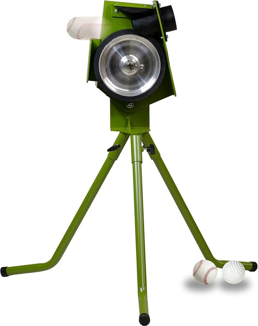 Mound Yeti Baseball Softball Pitching Machine, Youth and Adult Single Wheel Pitching Machine for Baseball and Softball, Training Equipment