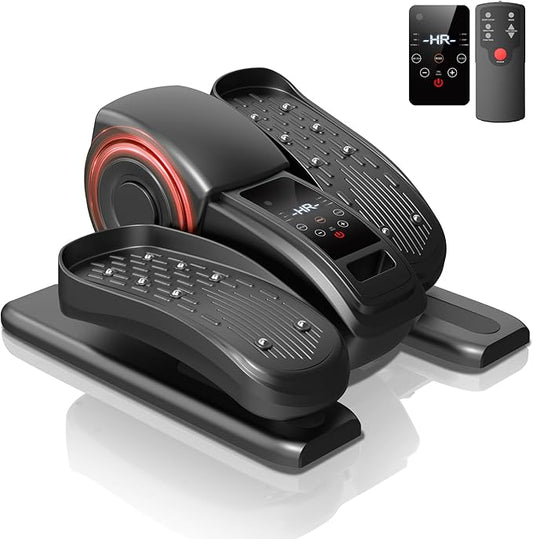 Under Desk Elliptical Machine, Ellipse Leg Exerciser as Seen on TV with Remote, Electric Seated Eclipse Foot Pedal Peddler Sitting for Senior,12 Speeds&Modes Fully Assembled for Home Office