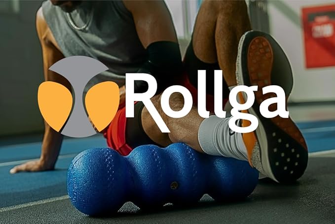 Rollga LITE - The Better Foam Roller for Physical Therapy. Deep Tissue Massage Roller for Muscle Recovery, Back Pain Relief & Flexibility. Yoga & Pilates Exercise Roller. Beginner & Athlete Approved.