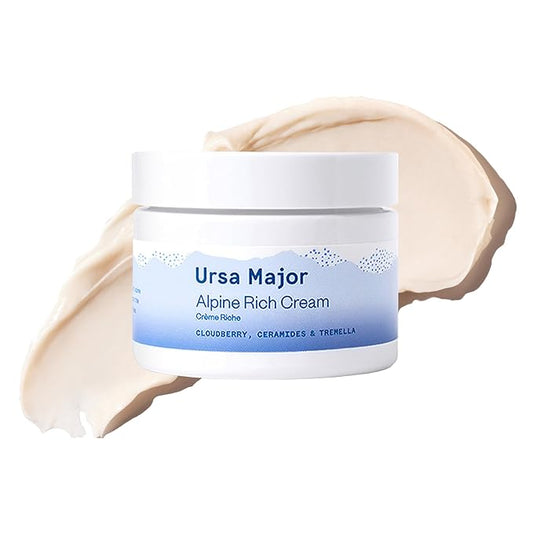 Ursa Major Alpine Rich Cream | Deeply Hydrating & Moisturizing Natural Face Lotion | Supports Skin Barrier and Targets Fine Lines | Vegan, Non-Toxic, Cruelty-Free | 1.69 ounce