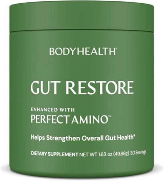 BodyHealth Gut Restore with PerfectAmino, ImmunoLin, and Humic Acid - Gut Health Supplement for Digestive and Immune Support - Unflavored - 30 Servings