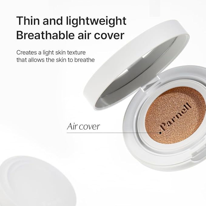 Parnell Cicamanu Serum Cushion 45N Nutmeg 0.52 fl oz | Hydrating Serum Foundation for Soothing, Pore Blurring & Radiant Glass Skin | Lightweight Korean Cushion for Sensitive Skin | K-Beauty