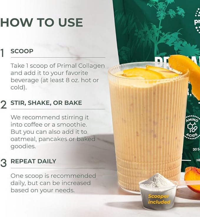 Primal Harvest Collagen Powder for Women or Men Primal Collagen Peptides Powder Type I & III, 10 Oz Collagen Protein Powder for Hair, Skin, Nails (Two Pack, Unflavored)