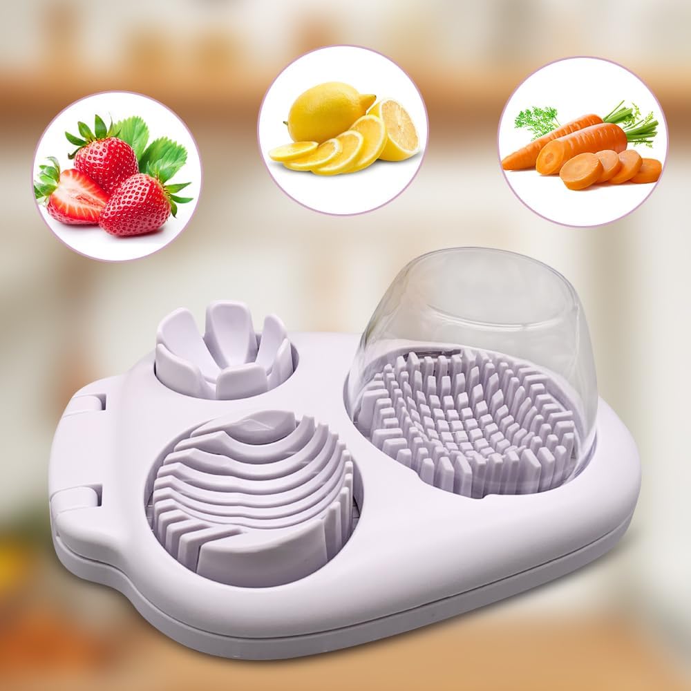 Stainless Steel Egg Slicer and Vegetable Cutter, Egg Shell Opener,Food Grade Fruit Vegetable Slicing Tool Lemon Slicer Onion Cutter for Tomato, Lemon, Send Goods from Local Warehouse