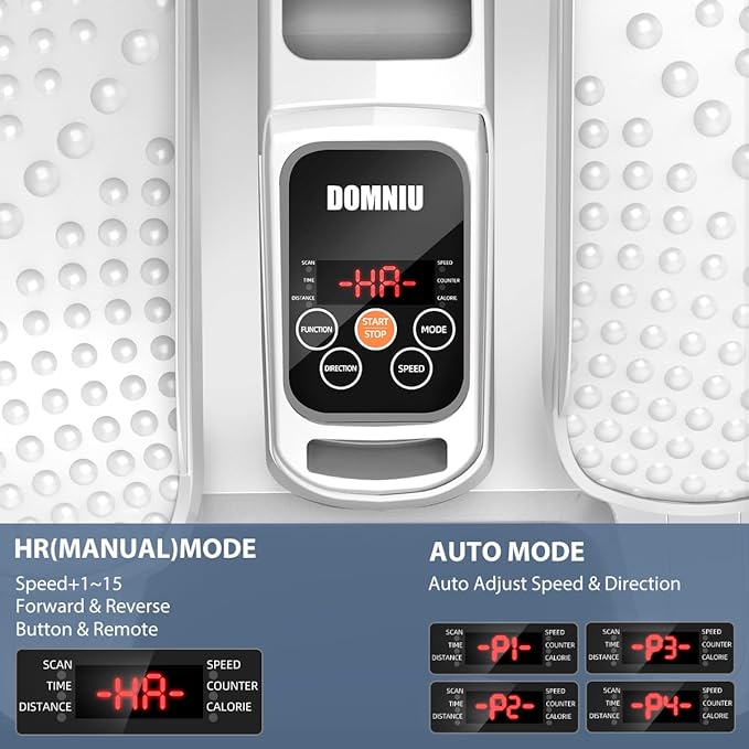 Under Desk Elliptical Machine, Electric Ellipse Leg Exerciser While Sitting for Seniors Adults, Quiet & Portable Electric Seated Pedal Exerciser with Remote Control, 15 Adjustable Speeds, 5 Auto Modes