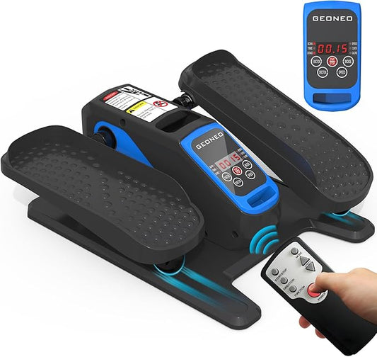 Under Desk Elliptical Machine, Electric Ellipse Leg Exerciser for Senior, Quiet and Compact Electric Seated Pedal Exerciser for Home with Monitor, Remote Control and 12 Adjustable Speeds